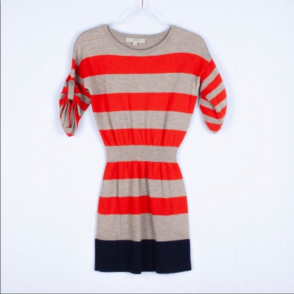 Loft striped sweater dress